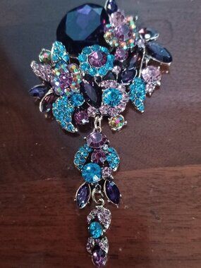 Large Purple & Blue Brooch  Drop Dead Gorgeous!!!